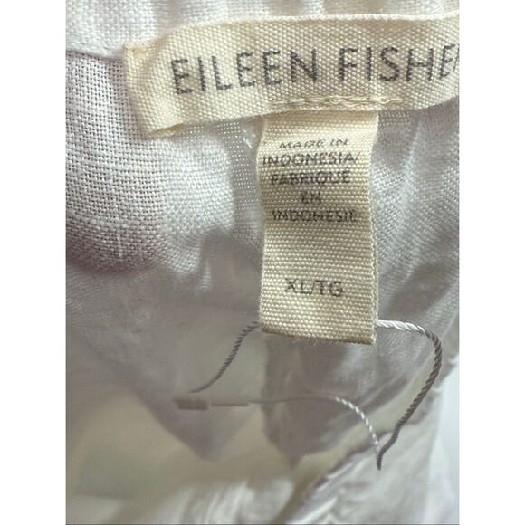 Eileen Fisher white organic linen Women pant size XL NWOT - Picture 7 of 8